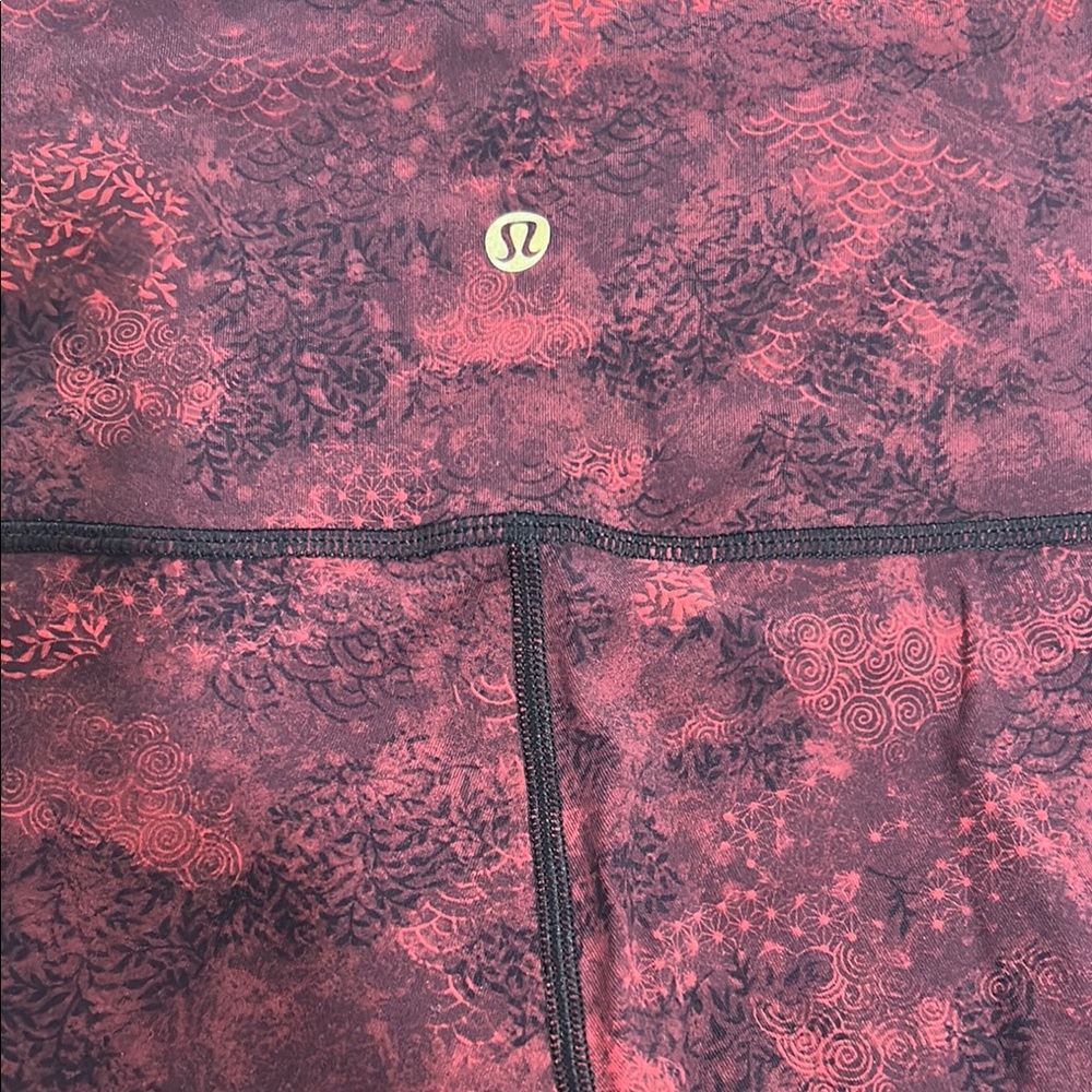 Lululemon Red Patterned Leggings